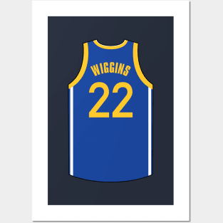 Andrew Wiggins Golden State Jersey Blue 2024 Qiangy Posters and Art